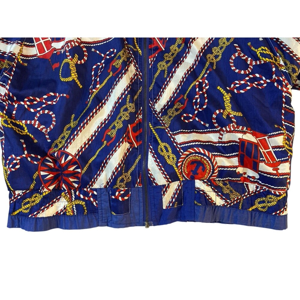 Nautical Pirate Jacket‎ Windbreaker Size M by Lady Avon 90s Granny Style Retro - Picture 5 of 9